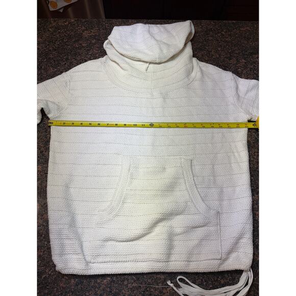 FloAtelier Handmade White Hooded Sweater Size M/L - Picture 5 of 10